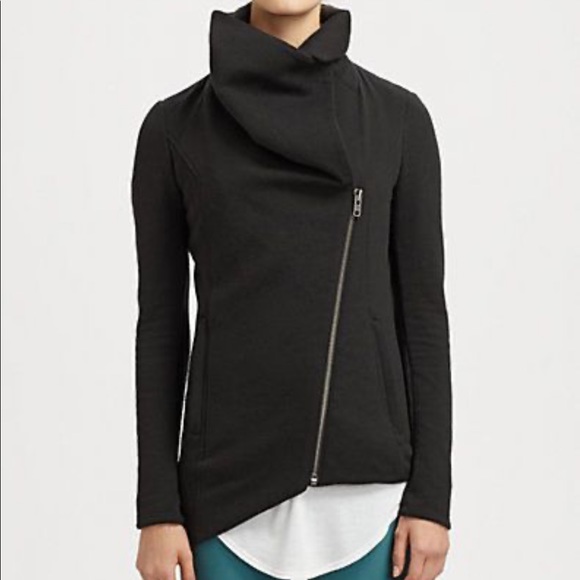 Helmut Lang Black Asymmetrical Zip Up Jacket - Picture 1 of 8